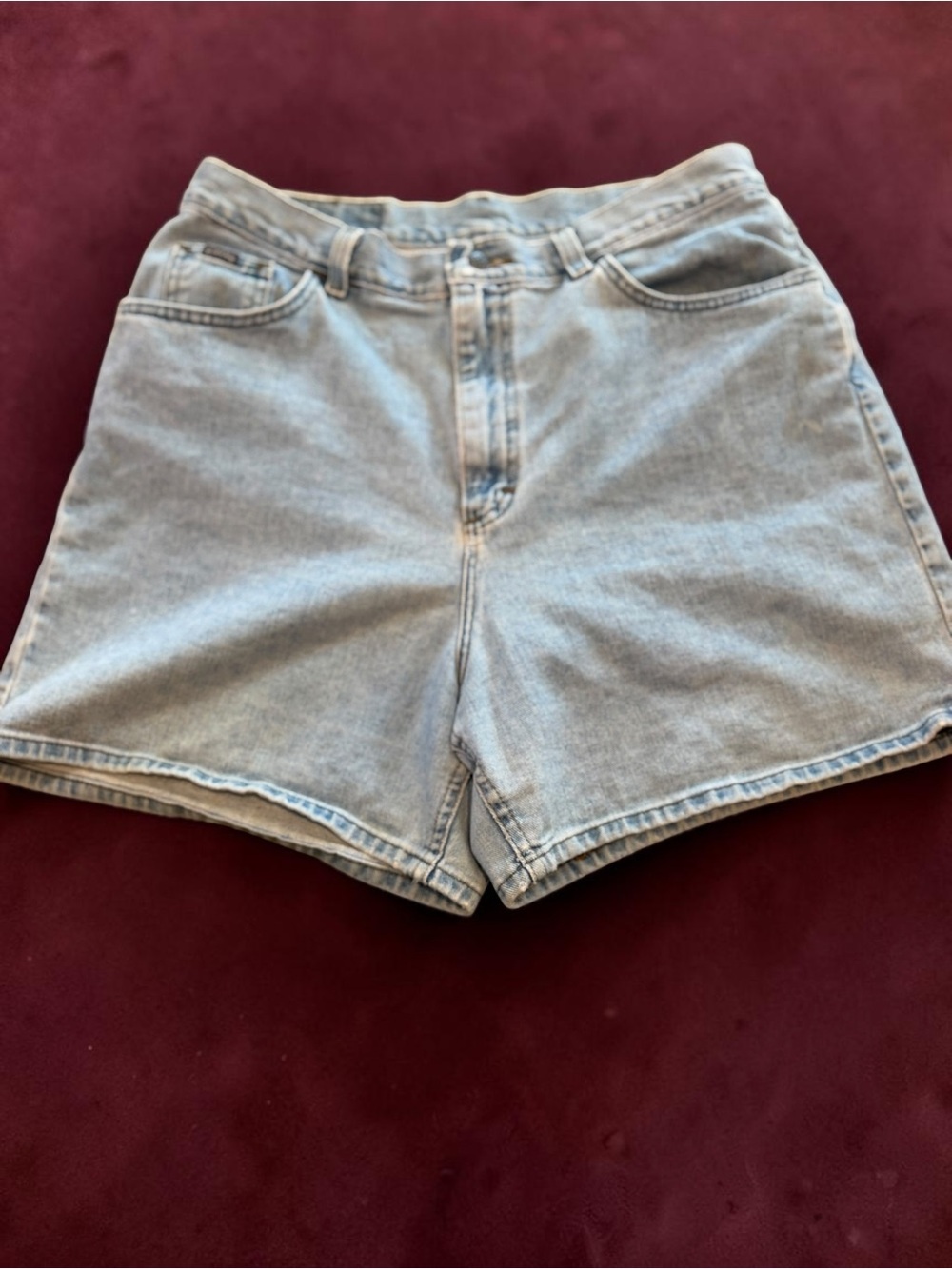 Riders Denim High Waist Mom Shorts Light Wash 22